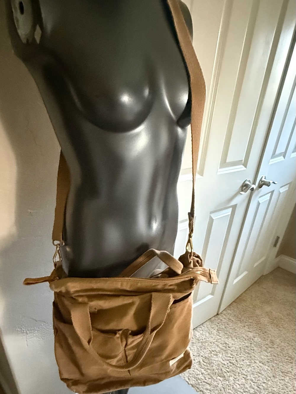 margot Canvas Tote in Camel